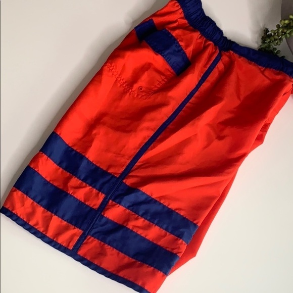 Smith’s American Boy Swim Trucks red and blue navy boy size large board shorts - Picture 6 of 7
